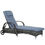 Thumbnail:  Adjustable Rattan Sun Lounger Outdoor Recliner w/ Cushion Garden Pool