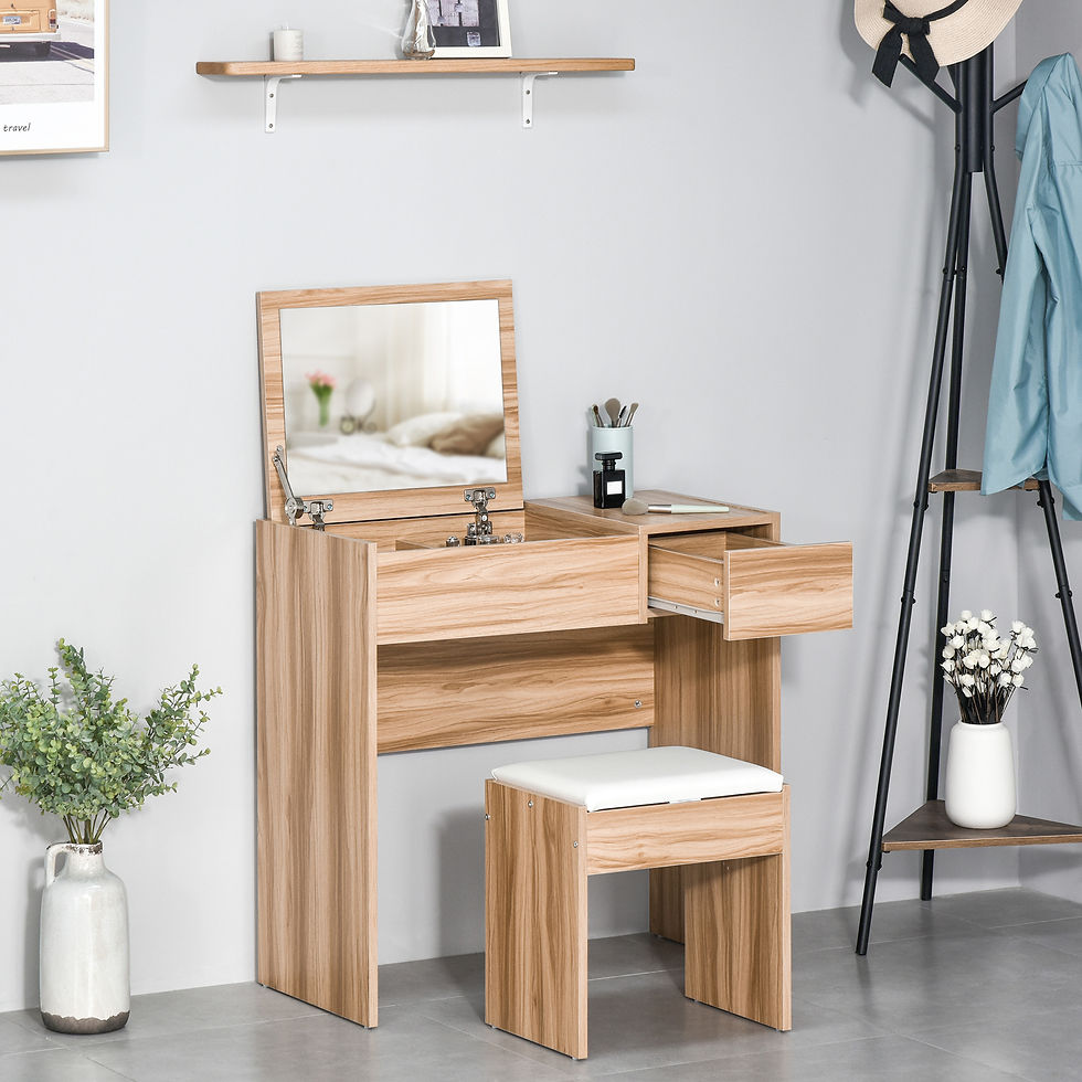 Thumbnail:  Dressing Table With Padded Stool 
