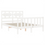 Thumbnail: Bed Frame with Headboard White 90x200 cm Solid Wood