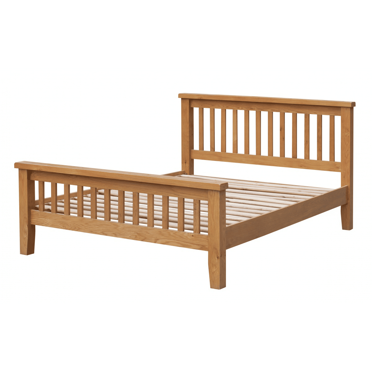 Acorn Solid Oak King Bed High Footend Furniture