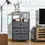 Thumbnail: 4 Drawer Storage Chest Unit Home w/ Shelves Home Living Room Bedroom Black