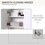 Thumbnail: kleankin Bathroom Wall-Mounted Mirror Cabinet  Double Door Adjustable Shelves