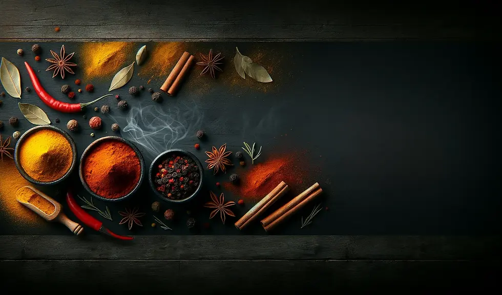 DALL·E 2024-05-05 17.38.51 - A simplified website banner for a spice shop, featuring a dar
