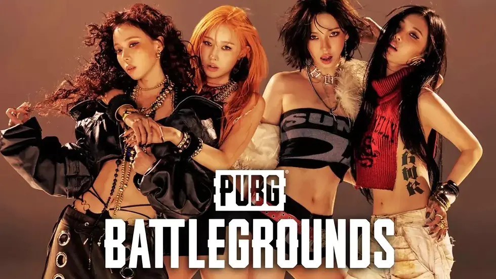 PUBG x aespa collab four group members