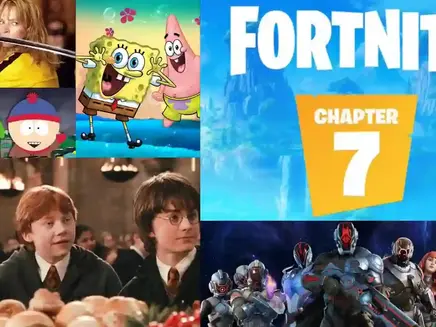 All about Fortnite Chapter 7 — new Hollywood map, Kill Bill and Harry Potter collabs, returning The Seven storyline, revamped train, and major Winterfest 2025 event. Launches November 29.