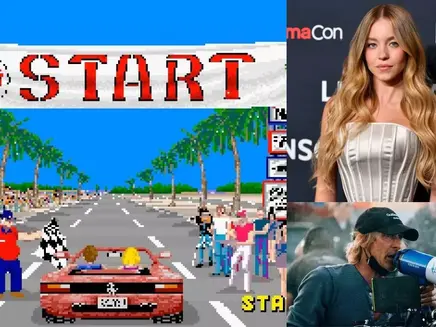 Outrun game, Sydney Sweeney and Michael Bay.