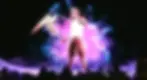 Kai Cenat fortnite avatar in a cap holds a large golden axe, standing against a vibrant purple and blue electric backdrop, exuding a dynamic, powerful vibe.