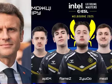 President Emmanuel Macron and Team Vitality