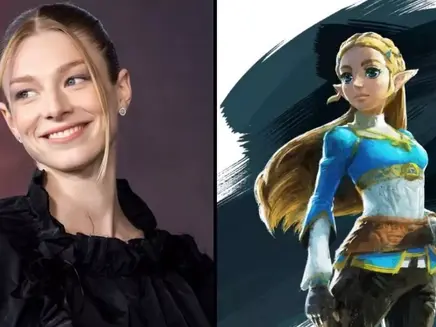 Hunter Schafer and queen zelda from The Legend of Zelda