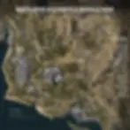 Map of "Battlefield 6 Battle Royale" with labeled areas: Marina, Golf Resort, Fort Lyndon. Desert terrain, roads, and text on the right.