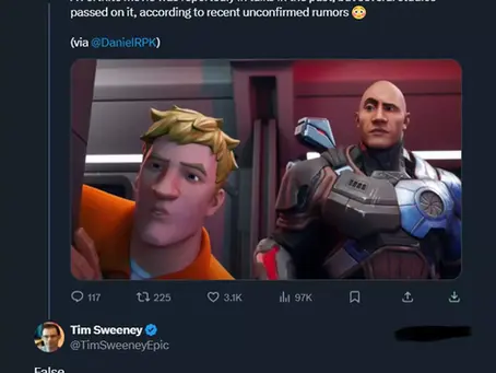 danialrpk tim sweeny interaction on twitter about the Fortnirte movie claims by daniel rpk