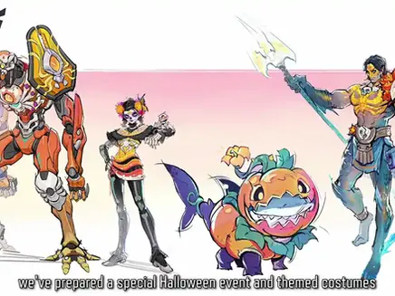 Marvel Rivals Halloween Update skins showing Penny Parker, Jeff the Shark, and Namor.