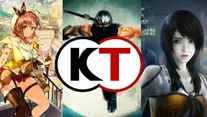 Koei Tecmo logo centered over three character art panels: anime girl left, ninja middle, black-haired woman right, all dramatic poses.