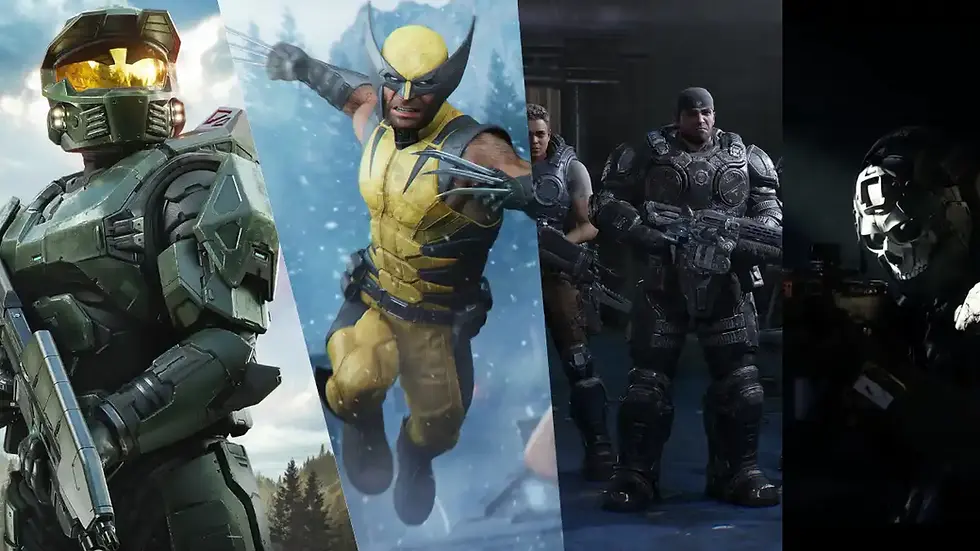 Halo: Campaign Evolved, Marvel's Wolverine, Gears of War: E-Day, Call of Duty: Modern Warfare 4.