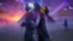 Fortnite x Daft Punk collab skins shown in picture in silver and gold color.