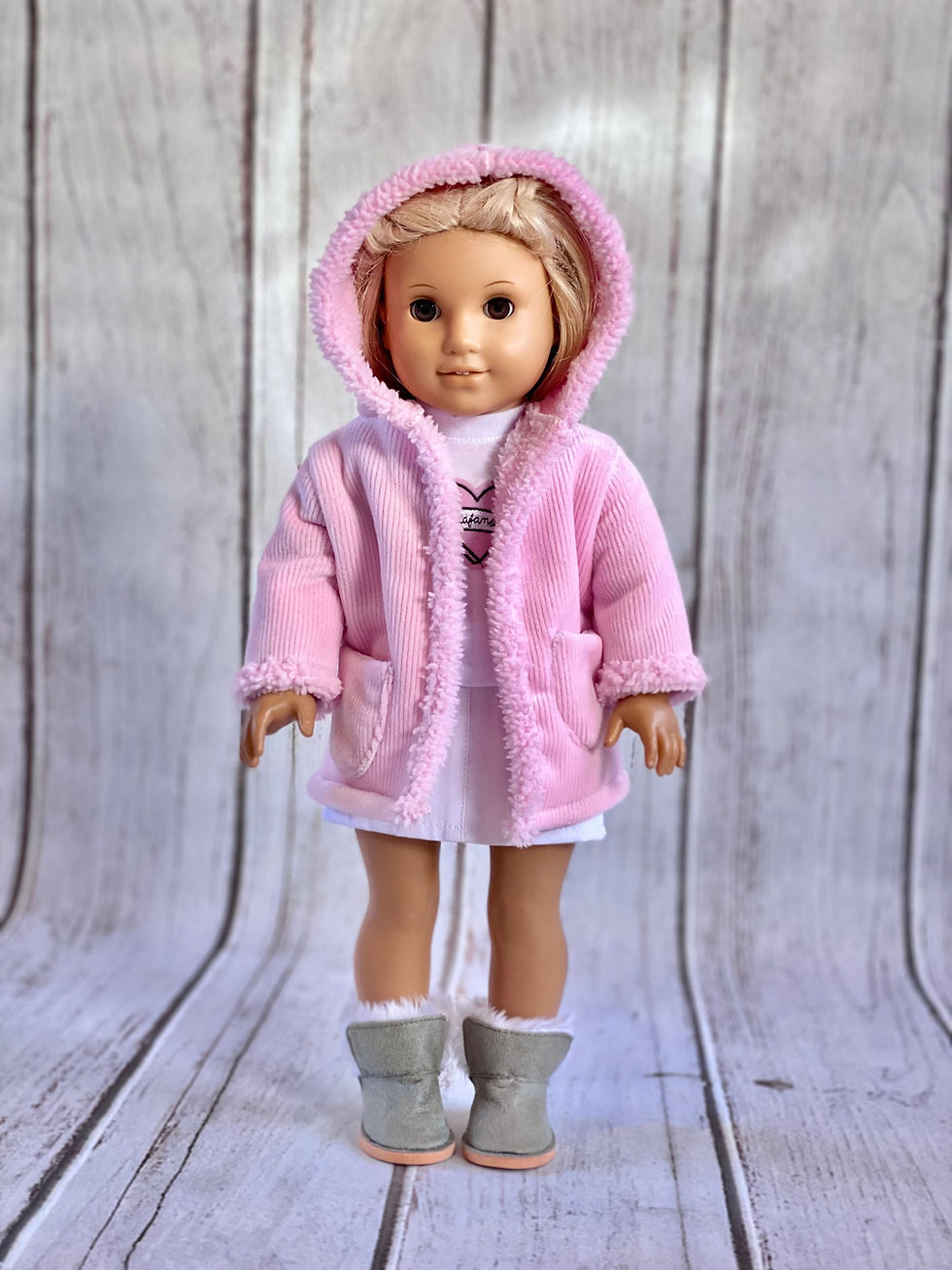 Miniatura: Campera corderito con capucha