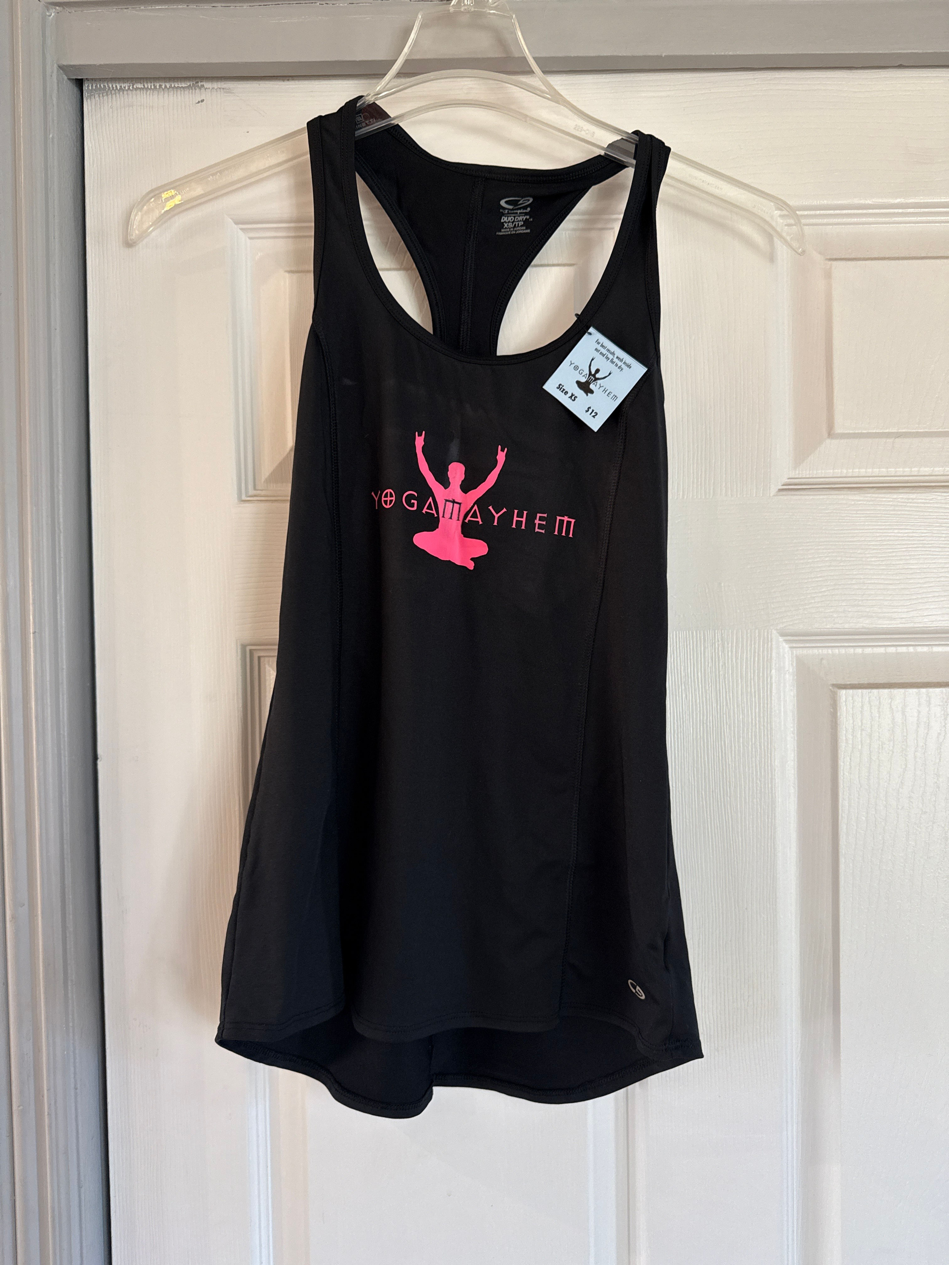 XS Black Tank with Pink YM Logo