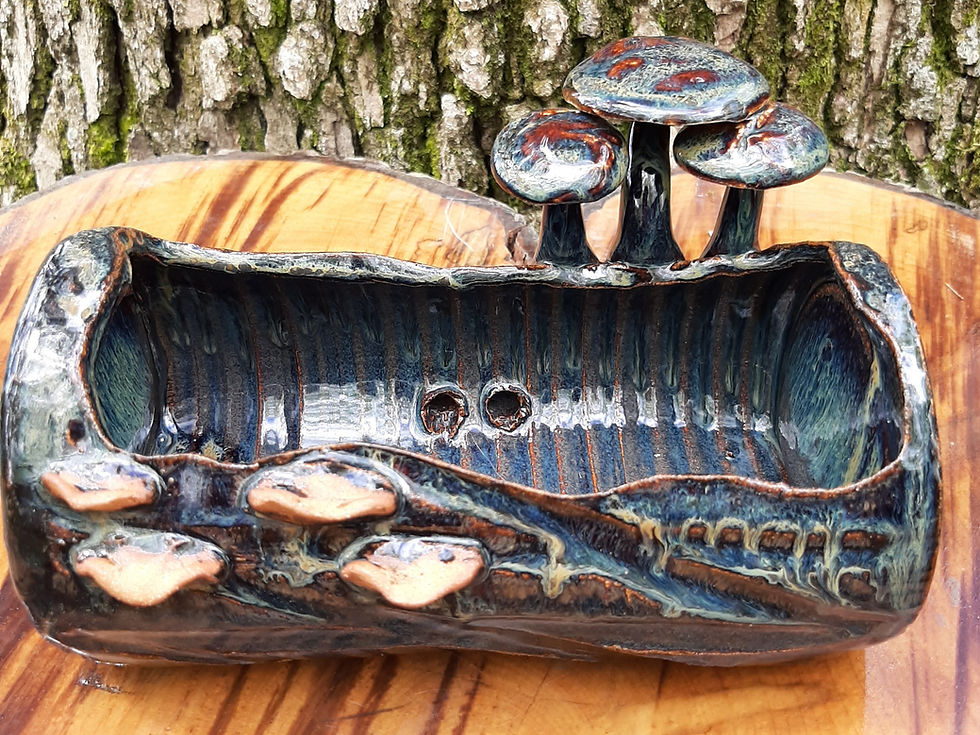 Thumbnail: Mushroom log planter 