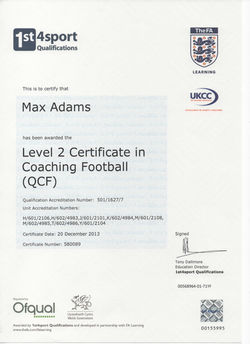 Level 2 Football Coaching