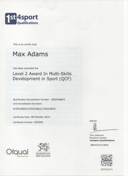 Level 2 Award - Muliti Skills Development in Sport