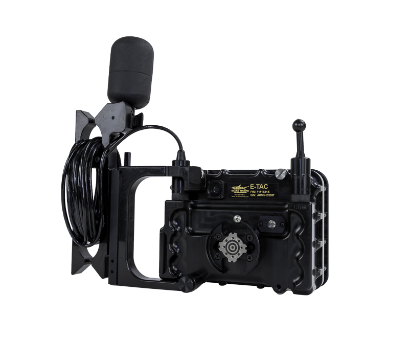 E-tac unit hand-held unit with Surface GPS beacon.