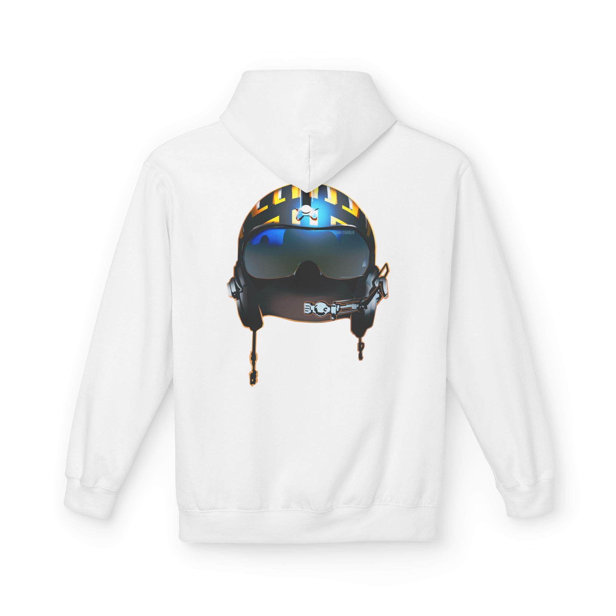 Aviator Lima Charlie Hoodie — Military Flight Helmet Graphic Hooded Sweatshirt