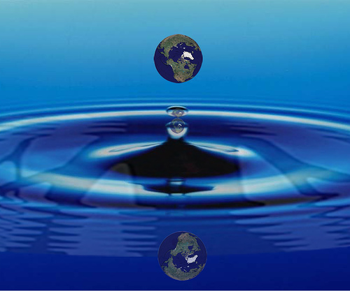 drop of water rippling out