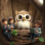 A small team from Always Conveyancing helping a young owl with the property transfer process.