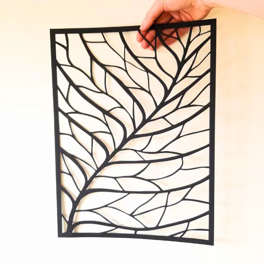 illustration veinage feuille découpée sur papier