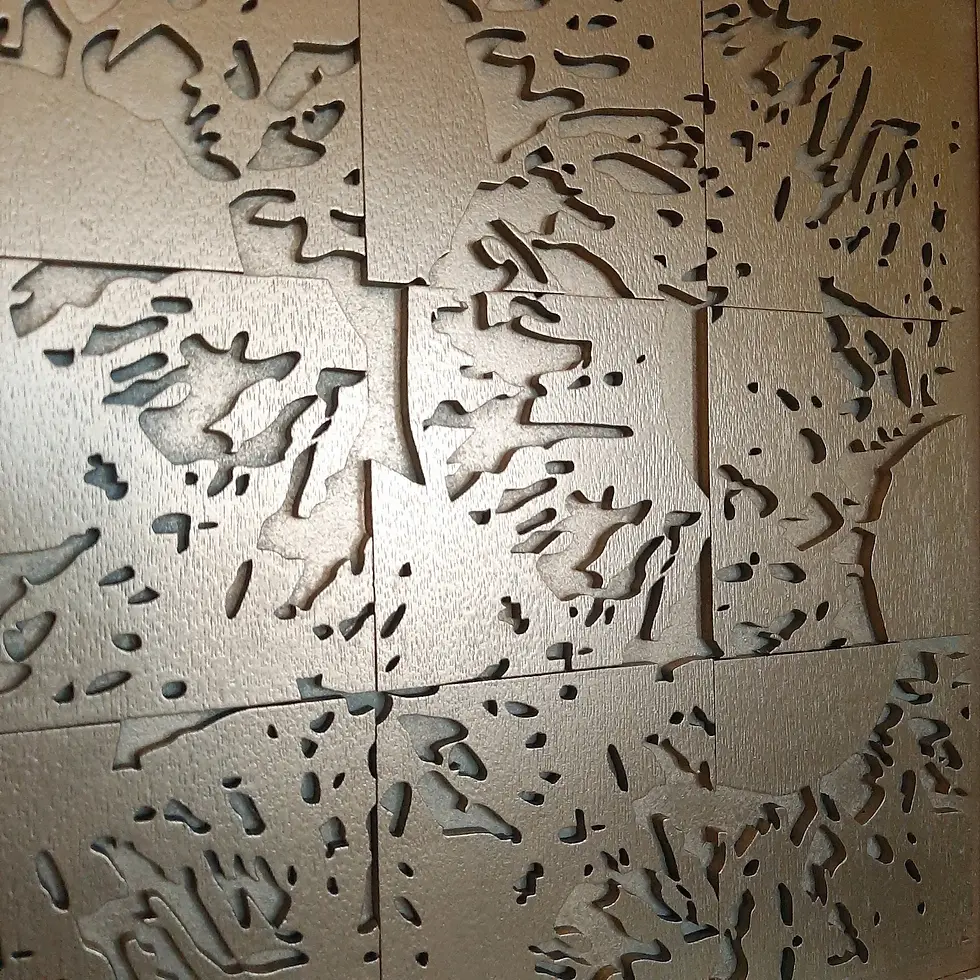 Miniature : tableau en bois et en relief