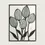 Miniature : bouquet de tulipes découpé sur papier noir sur fond blanc
