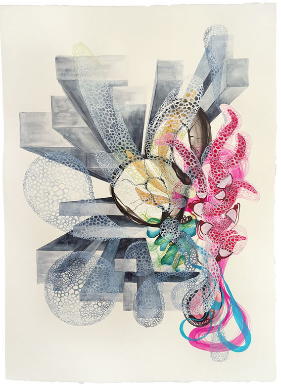 Título Garden One Série Garden Ano 2016 Dimensões 77 x 57 cm Técnica Aquarela sobre Papel 