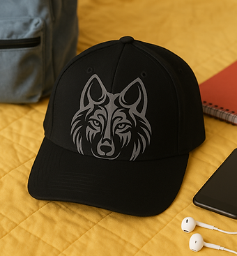 Boné com lobo sobre colcha amarela (1).png