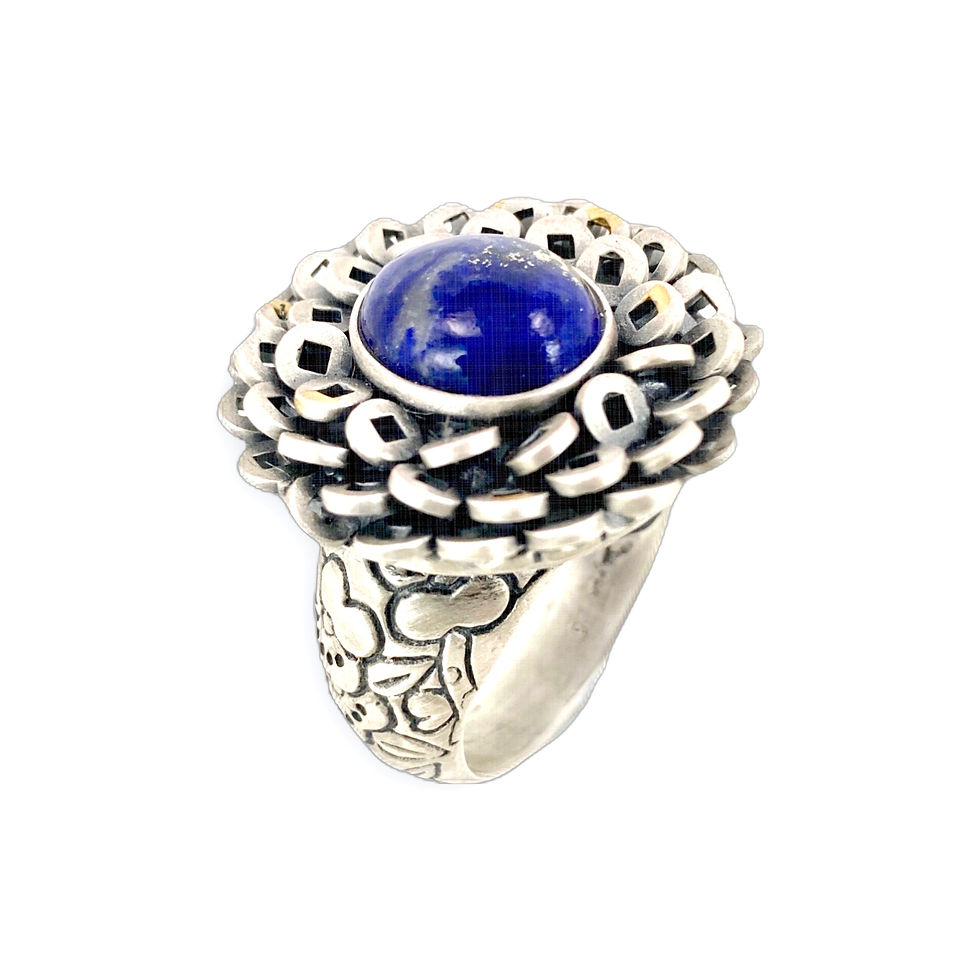 Ring, Silver, Lapis