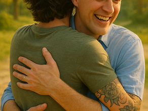 A man hugging someone in recovery