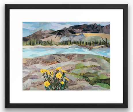 Across the River #1, Original Art by Elena K. Abbott, framed