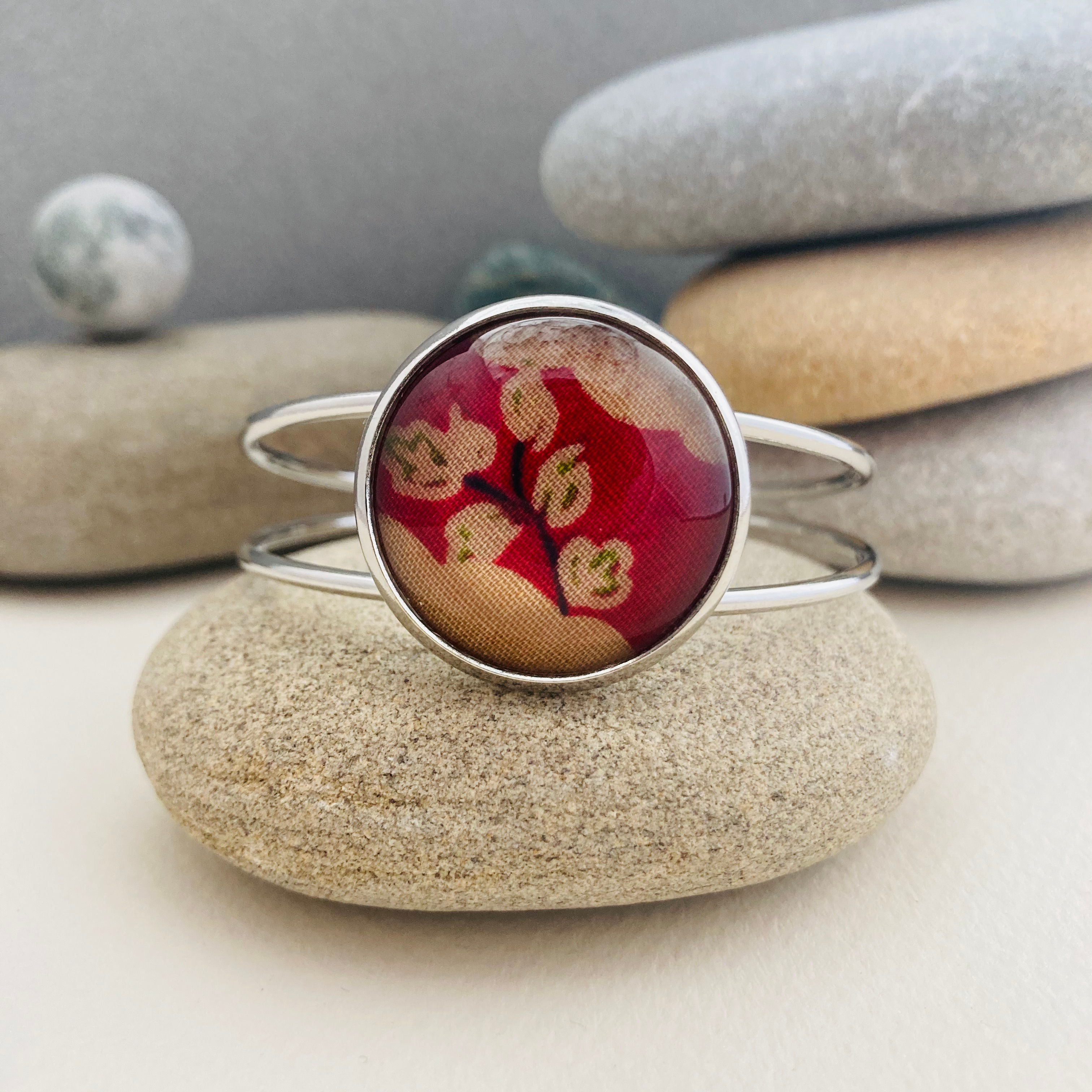 Bracelet rigide tissu