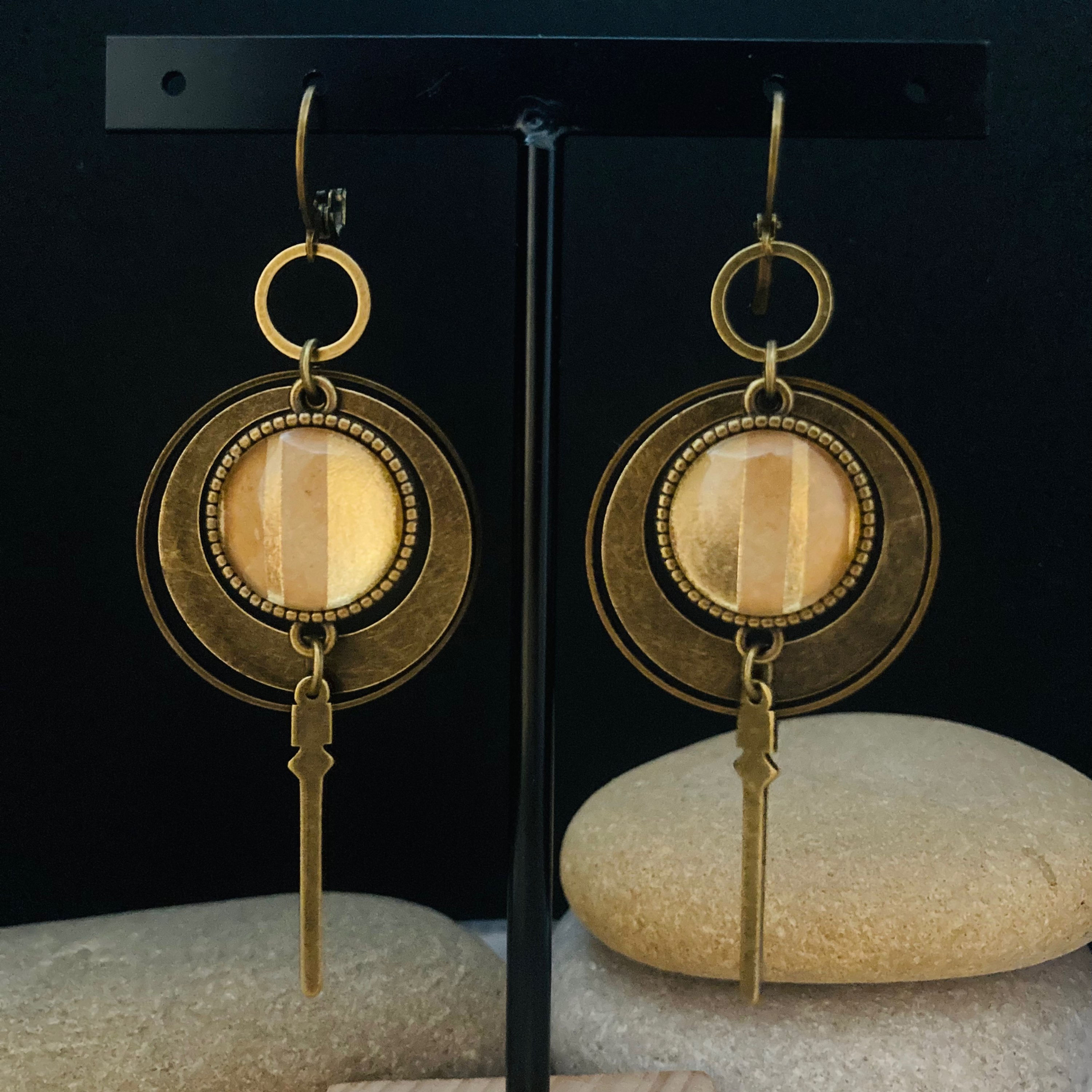 Boucles longues Kraft et Doré 