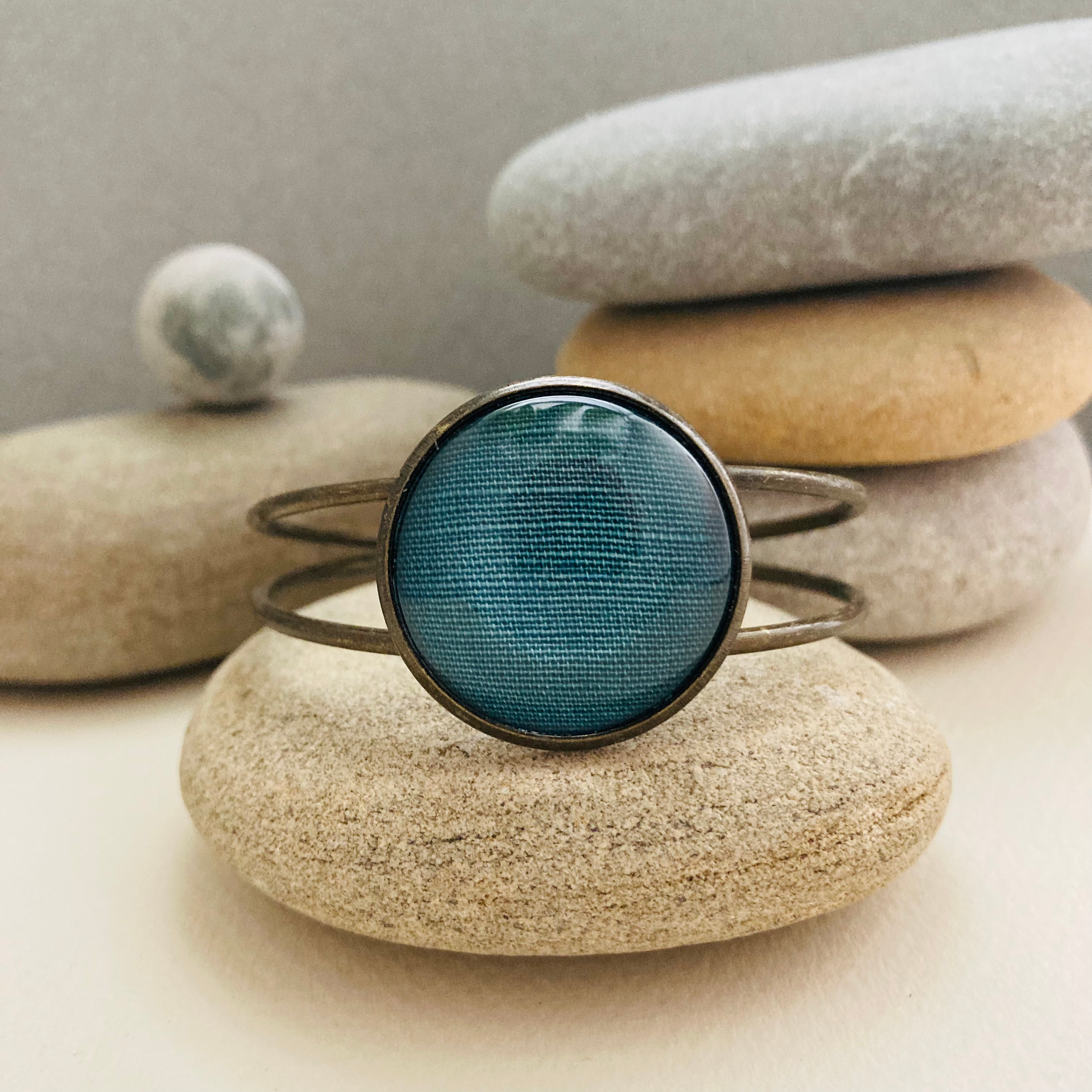 Bracelet rigide Lin Bleu