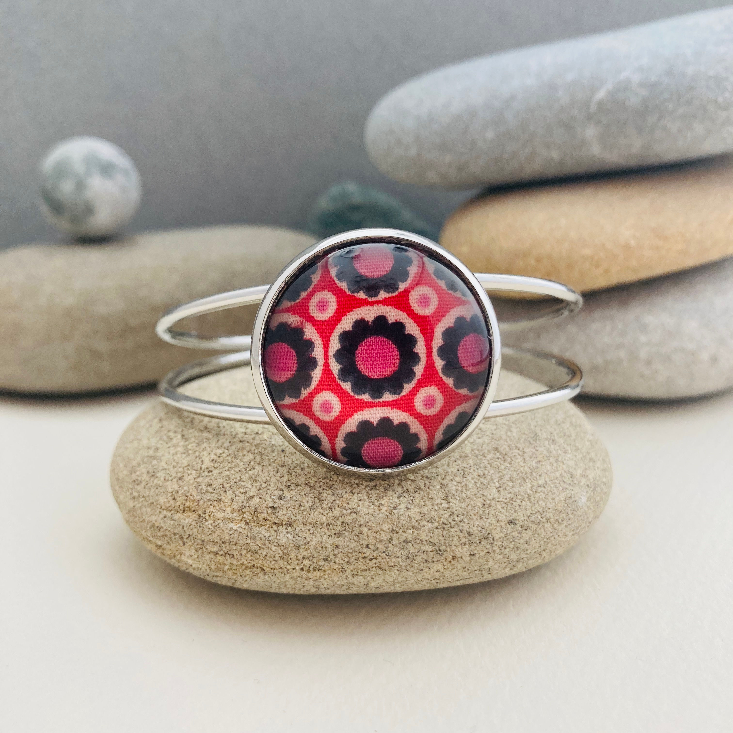 Bracelet rigide tissu