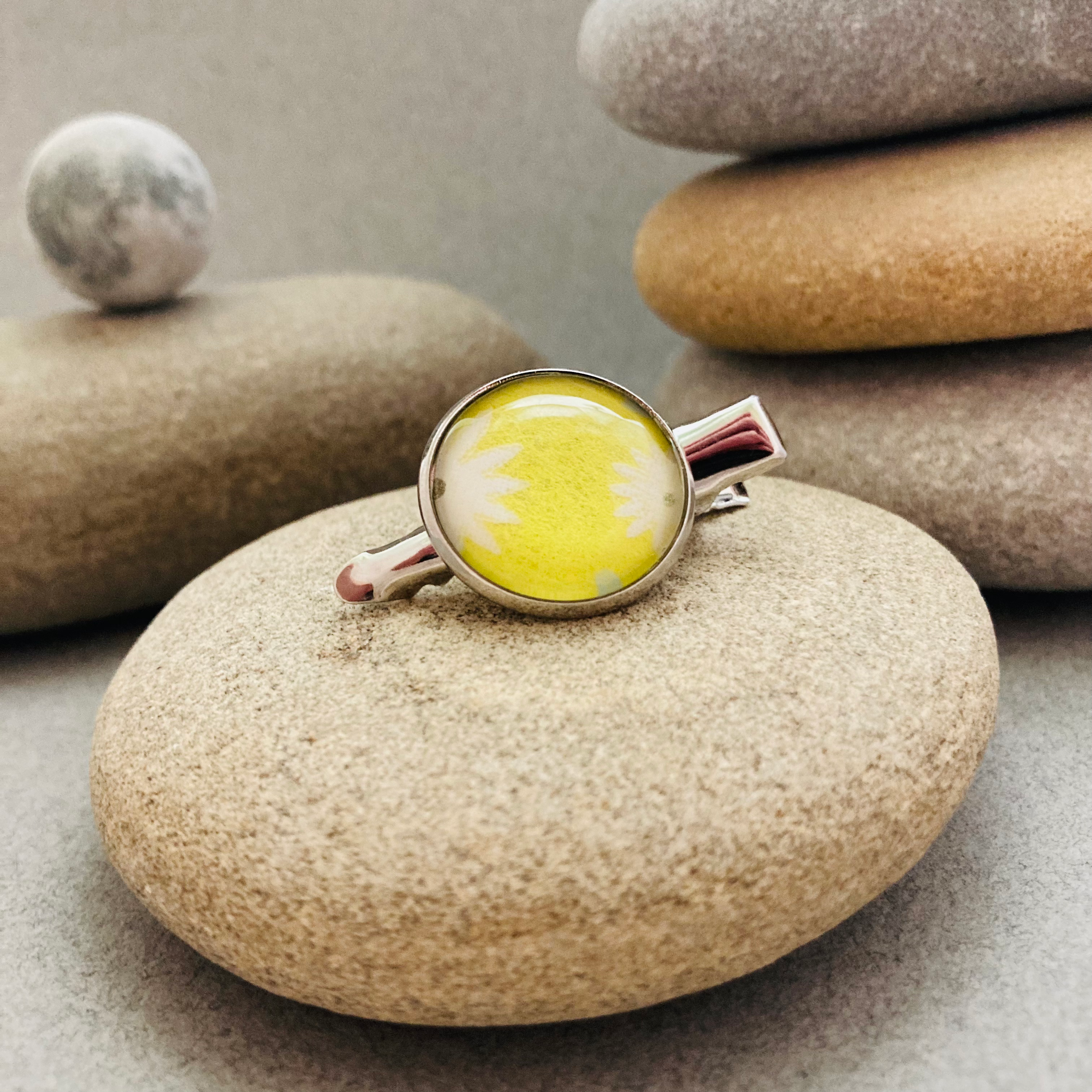 Pince crocodile papier Jaune Vert