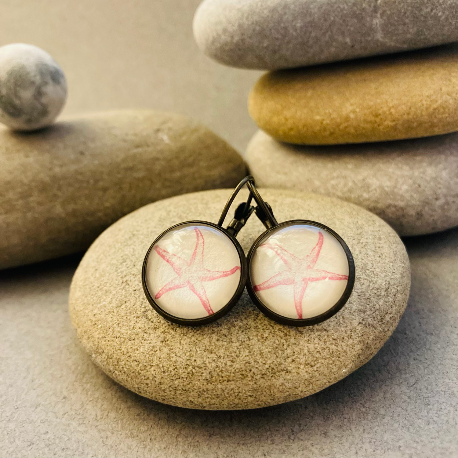 Dormeuses Starfish rose