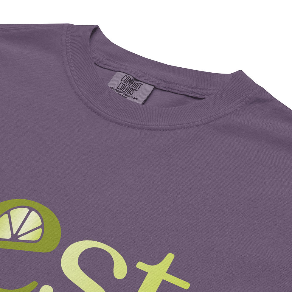 Miniatyrbild: Lime "Zest Assured" Unisex garmentfärgad t-shirt