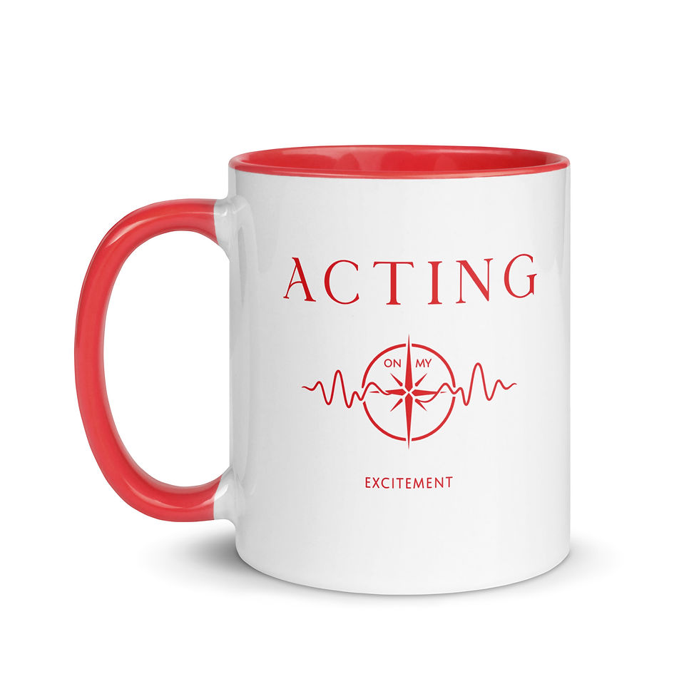 Miniatyrbild: "Acting on My Excitement" färgad glansig mugg