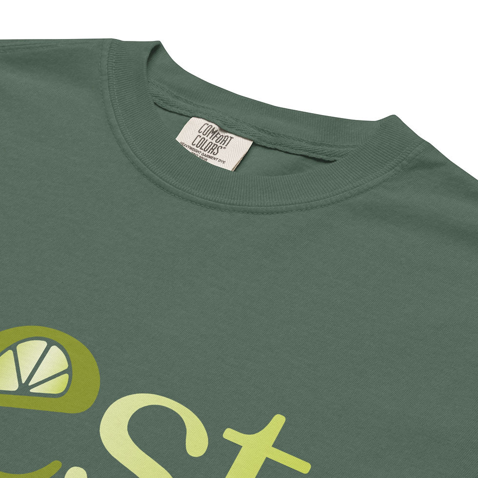 Miniatyrbild: Lime "Zest Assured" Unisex garmentfärgad t-shirt