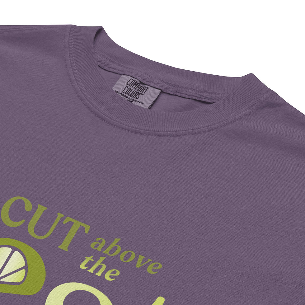 Miniatyrbild: Lime "A Cut Above the Zest" Unisex garmentfärgad t-shirt
