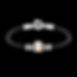 Men’s two-tone gold bracelet with black diamonds and rubber, featuring a central shield-shaped element from the Honor collection, an expression of contemporary luxury made in Italy by Barakà