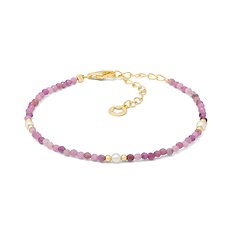 Bracciale in argento 925‰ dorato con radice di rubino e perle collezione Storia di Luce Gift&Color Comete Gioielli