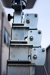 5.5 or 7 metre mast of the Italtower MT and KT light towers, without manual rotation in the MT model, ideal for illumination in construction sites and workplaces.