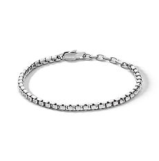 Bracciale uomo Chain Comete Gioielli in acciaio con design a maglia regolare e stile moderno dal carattere essenziale.